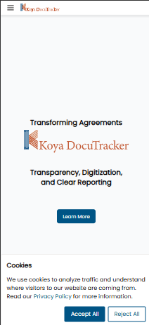 Koya DocuTracker Website Platform